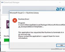 Image result for Microsoft Visual C++ Runtime Library Error