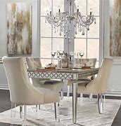 Image result for Mirrored Dining Room Table