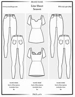 Image result for Product Line Sheet Template