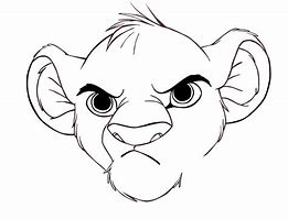 Image result for Simba Line Drawing