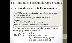 Image result for Reducible Representation
