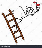 Image result for Falling Off Ladder Cartoon