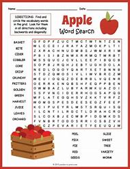 Image result for Apple Word Search Printable Free