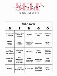 Image result for Free Printable Self-Care Bingo