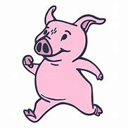 Image result for Cartoon Pig Running