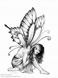 Image result for Dark Fairy Pencil Drawings