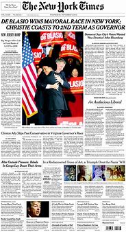 Image result for New York Times Cover Page