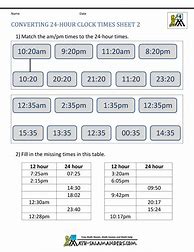 Image result for Conversion of Time Worksheet