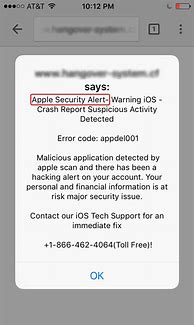 Image result for Apple Scam Phone Popup