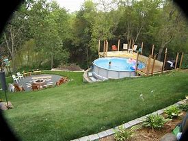 Image result for Above Ground Pool Ideas On a Slope