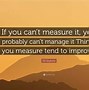 Image result for What We Can Measure We Can Manage