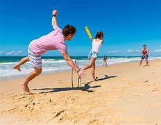Image result for Kids Playing Cricket On a Beach