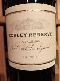 Image result for Corley Family Cabernet Sauvignon Corley Reserve