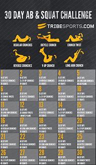 Image result for 30 Day AB and Squat Challenge Printable