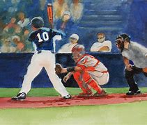 Image result for Baseball Art Painting
