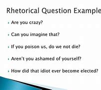 Image result for Example of a Rhetorical Question in Poems