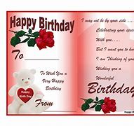 Image result for Birthday Card to and From Template