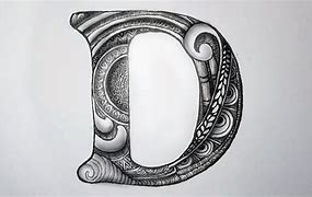 Image result for How to Draw a Fancy Letter D