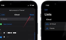 Image result for Photo of iPhone Contacts List