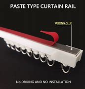 Image result for Adhesive Curtain Rail