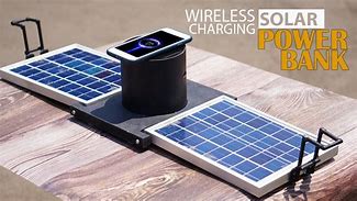 Image result for Solar Power Bank Wireless Cable Charger