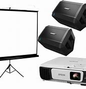 Image result for Projector with Screen and External Speakers