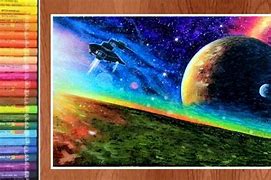 Image result for Galaxy Oil Pastel Drawing