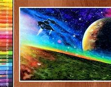 Image result for Oil Pastel Galaxy Background