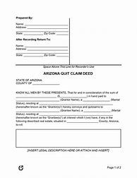 Image result for Arizona Quit Claim Deed Form