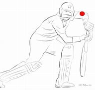Image result for Cricketer Drawing