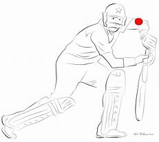 Image result for Cricket Batsman Drawing