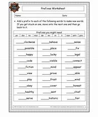 Image result for Prefix and Suffix Worksheets
