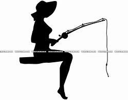 Image result for Women Fishing Silhouette
