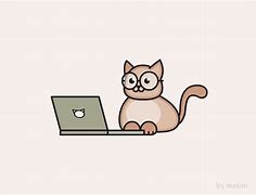 Image result for Cat Computer Cartoon