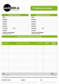 Image result for Proforma Invoice for Export Template