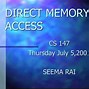 Image result for Operation of Direct Access Memory