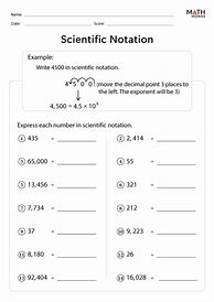 Image result for Scientific Notation Worksheets Grade 8