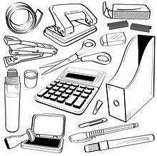 Image result for Doodles of Office Items