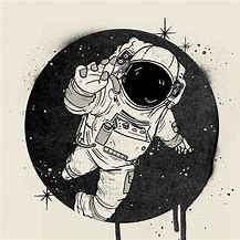 Image result for Astronaut Tattoo Drawing