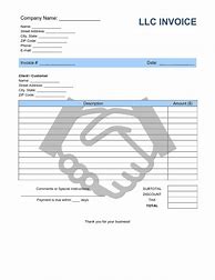 Image result for LLC Invoice Template