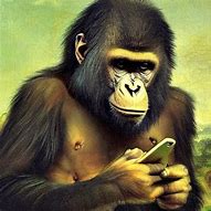 Image result for Blonde Ape On a Phone
