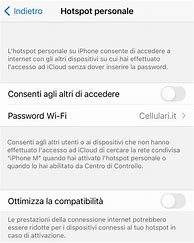Image result for Impostazioni iPhone Hotspot