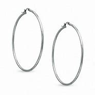 Image result for Silver Tube Hoop Earrings