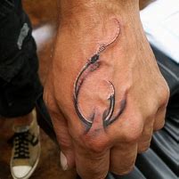 Image result for Ring Finger Tattoo Cover Up with Fishing Hook