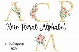 Image result for Rose Alphabet Letters