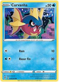 Image result for Carvanha Pokemon Card