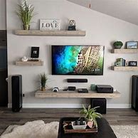 Image result for Shelves Over TV Living Room