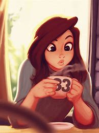 Image result for Coffee Time Girl Dessin