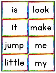 Image result for Dolch Sight Word List Flash Cards