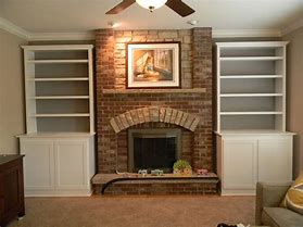 Image result for Wall Units with Fireplace and Bookshelves